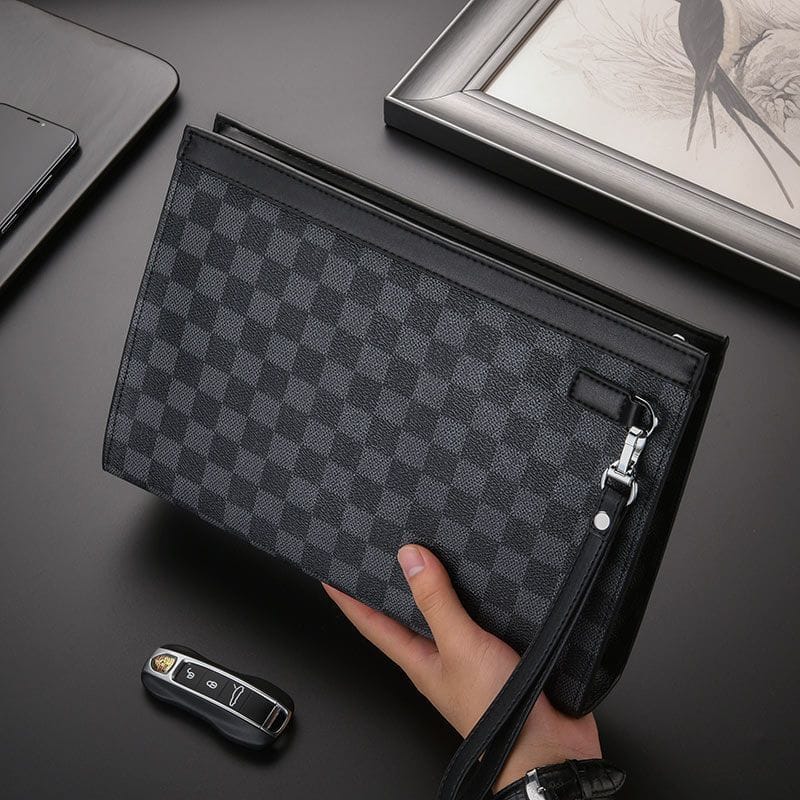 Sacoche noire en cuir de luxe